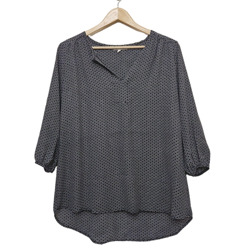 Pleione V Neck 3/4 Sleeve Blouse Medium